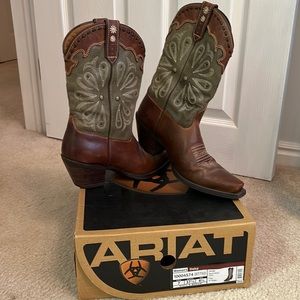 Ariat Daisy Rebel/Green Cowgirl Cowboy Boots size 7
